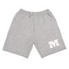 Campus Lab Monmouth College Mens Sweat Shorts Primary Logo, Athletic Heather, Small view 1