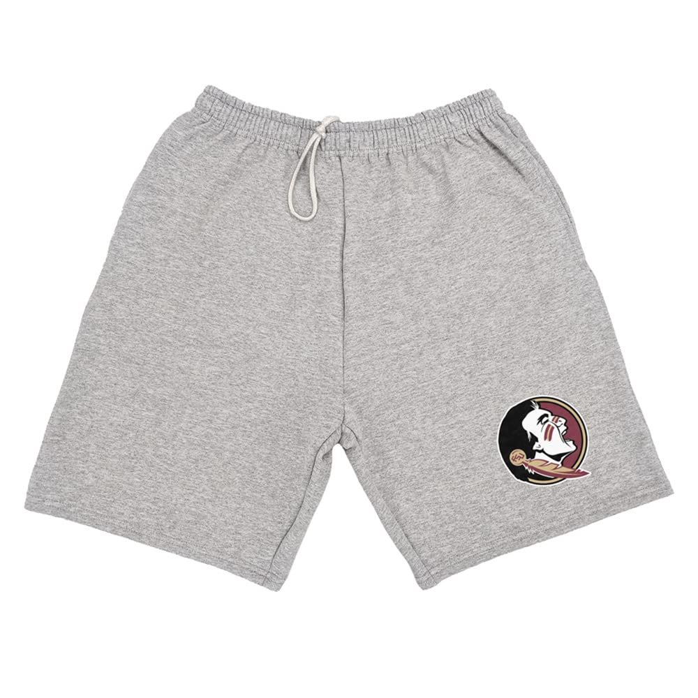Campus Lab Florida State University Mens Sweat Shorts Primary Logo, Athletic Heather, X-Large