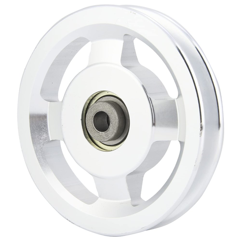NDNCZDHC Fitness Pulley Wheel, Universal Aluminum Alloy Bearing Pulley Wheel for Exercise Strength Training Accessory(115mm)