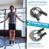 BURNCALO Weighted Jump Rope for Fitness, Skipping Rope for Men Women, Metal Heavy Handles, Ball bearings, Adjustable Length PVC Cord and Cotton Rope, Endurance Training Fitness Exercise Workout view 3