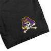 East Carolina University Mens Sweat Shorts Primary Logo, Black, Medium view 2