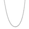 Fiusem Silver Tone Rope Chain Necklace for Men, 3mm Stainless Steel Rope Chain for Men and Women, Silver Tone Necklace 22 Inch view 1