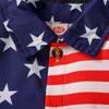 AWIBMK Baby Boys My First 4th of July Outfit Gentleman Necktie Shirt Stars Y Back Suspenders American Flag Stripes Shorts Independence Day Glasses Hat Patriotic Clothes Set Red Stars Stripe 6-7 Years view 3