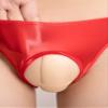 Freebily Men's Ice Silk Bikini Briefs Low Rise Soft Breathable Underwear Sheer Lingerie Panties Red One Size view 3
