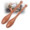 NENAGGE Wood Indian Clubs Pair 2lb for Training Wooden Mace Exercise Club for Strength Training Rehabilitation Improves Grip Full Body Workout for Men Women,S view 1
