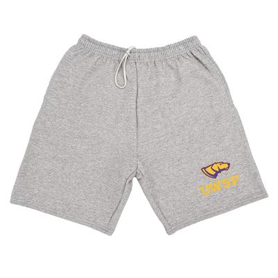 Campus Lab University of Wisconsin Stevens Point Mens Sweat Shorts Primary Logo, Athletic Heather, X-Large