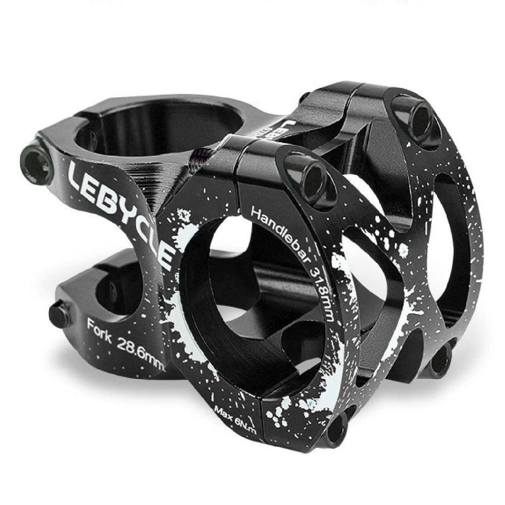 BUDAOWEN Bike Stem 31.8Mm Short Mountain Bike Handlebar Stem Aluminum Alloy Ultra Light Bike Parts Accessories,for Most Road Downhill Cycling Bicycle,Black,31.8 * 35MM