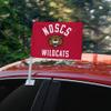 North Dakota State College of Science Wildcats Logo Car Truck Flag with Window Clip On Pole Holder - Left Driver Side view 2