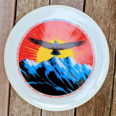 Funn & Frolic - USA Rocky Mountain High Poster Art Frisbee 175gm Glow/John Denver Inspired