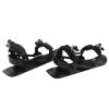 Mini Ski Skates Mini Ski Shoes Adjusable Skiboards Attach to Skis Boots for Downhill Slopes Winter Sports for Children (Black) view 2