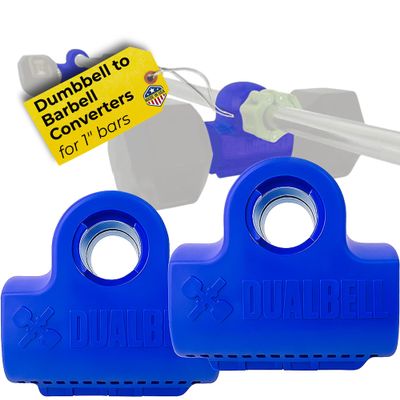 Dualbell Pair- Connect Dumbbells to Barbell (Blue)
