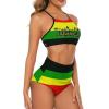 Adugen Origei Bikini Sets Jamaica Women's Swimwear Cute Bathing Suit Ruched High Cut Swimsuit Summer S view 2