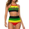 Adugen Origei Bikini Sets Jamaica Women's Swimwear Cute Bathing Suit Ruched High Cut Swimsuit Summer S view 3
