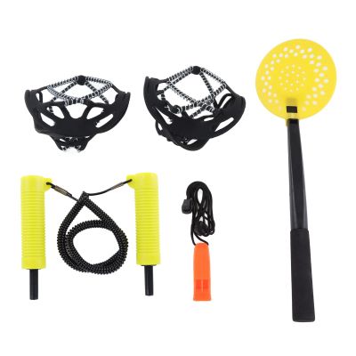 SPYMINNPOO Retractable Ice Safety Picks, Non Grip Crampons Emergency Equipment with Whistle Ice Picks Set for Ice Fishing