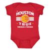 Houston Retro Team Kid's Bodysuit for Basketball Fans (Red, 18M) view 1