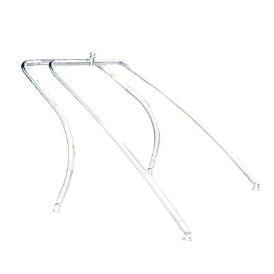 Krypt Towers Thrust Wakeboard Tower, Forward or Reverse Leaning, Single Bolt Feet, 2.25 inch Tubing, Optional Integrated Over Tower Bimini (White)