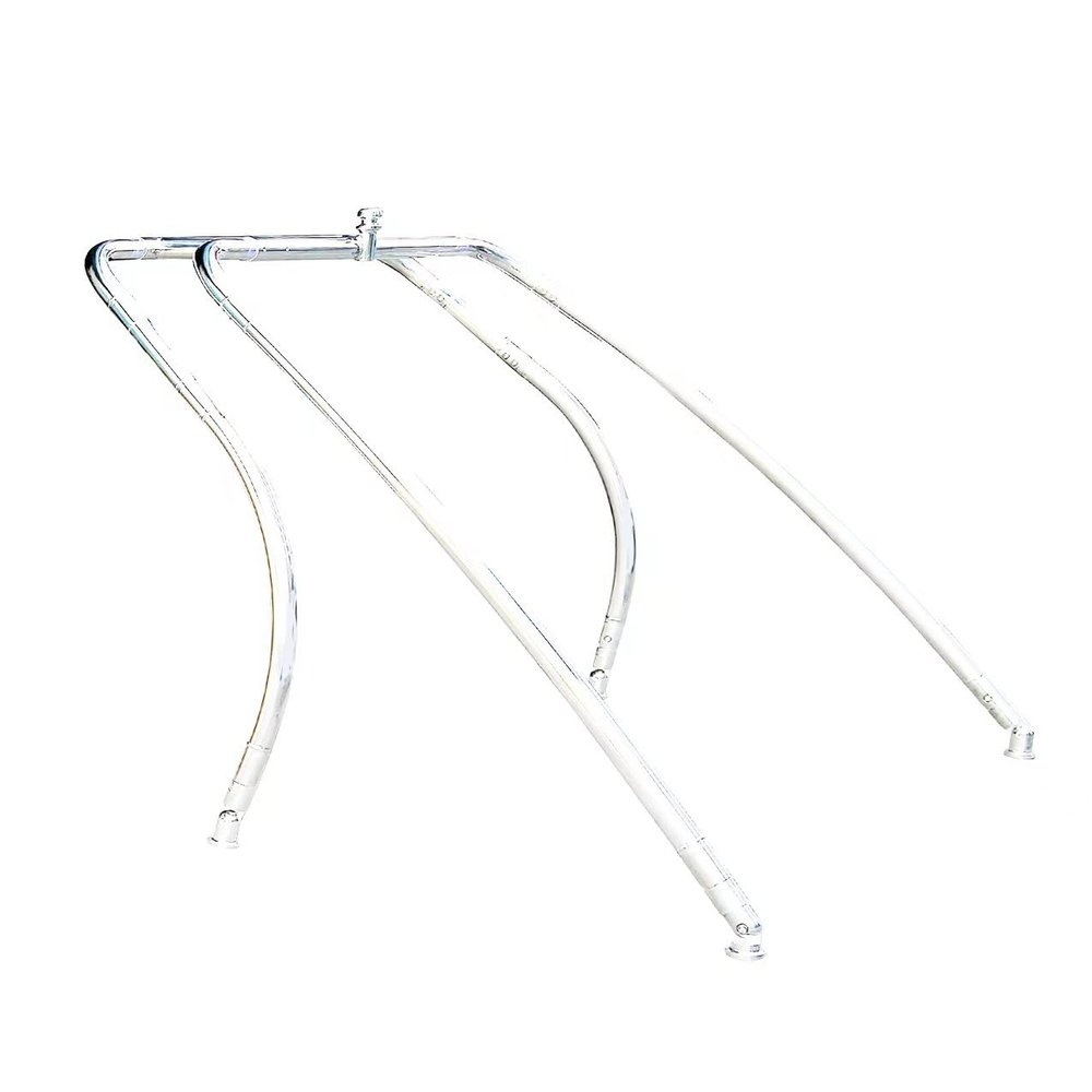 Krypt Towers Thrust Wakeboard Tower, Forward or Reverse Leaning, Single Bolt Feet, 2.25 inch Tubing, Optional Integrated Over Tower Bimini (White)