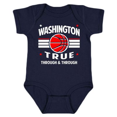Xtreme Apparrel Washington Retro Team Kid's Bodysuit for Basketball Fans (Navy, 12M)