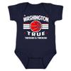 Xtreme Apparrel Washington Retro Team Kid's Bodysuit for Basketball Fans (Navy, 12M) view 1