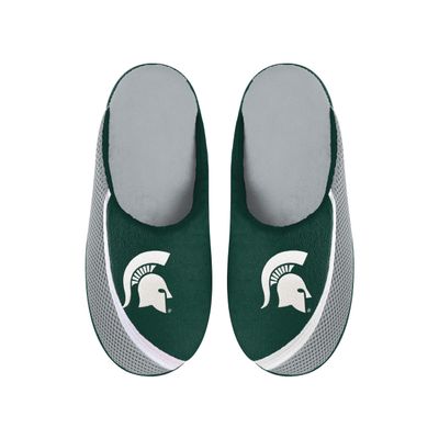 FOCO Men's NCAA 2022 Big Logo Color Edge Slipper, Michigan State Spartans, Medium
