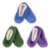 Adult Women Warm Cozy Fuzzy Soft Touch Slippers Non-Slip Lined Socks, Indoor Travel Home Slipper, Assortment D, Medium, 3 Pairs view 1