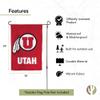 Desert Cactus University of Utah UU Garden Flag  19 x 12 inch Utah Utes Banner, For Outdoor Display and Events (Design C) view 4