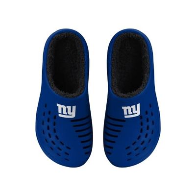 FOCO Men's NFL Sherpa Lined Big Logo Clog, New York Giants, Small