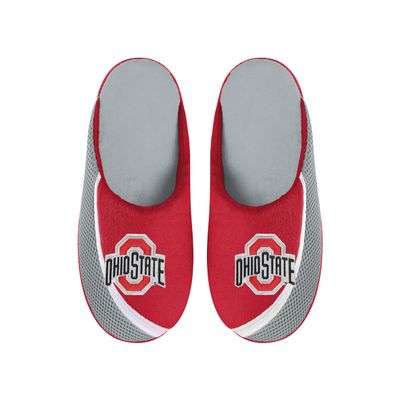 FOCO Men's NCAA 2022 Big Logo Color Edge Slipper, Ohio State Buckeyes, Medium