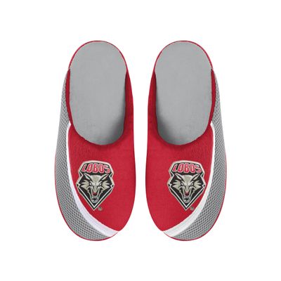 FOCO Men's NCAA 2022 Big Logo Color Edge Slipper, New Mexico Lobos, X-Large