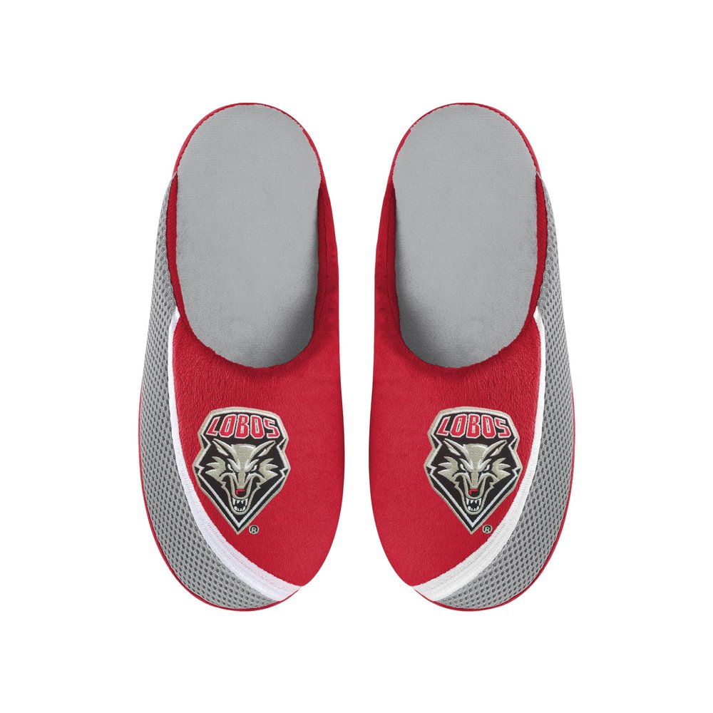 FOCO Men's NCAA 2022 Big Logo Color Edge Slipper, New Mexico Lobos, X-Large