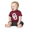 Little King NCAA Infant Big Logo T-Shirt-Boys & Girls-100% Cotton-Oklahoma-Crimson-6 Months view 1