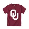 Little King NCAA Infant Big Logo T-Shirt-Boys & Girls-100% Cotton-Oklahoma-Crimson-6 Months view 2