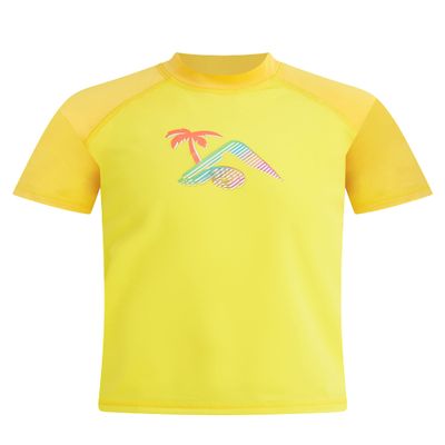 Kanu Surf Girls' Standard Karlie UPF 50+ Sun Protective Rashguard Swim Shirt, Gigi Yellow, 6