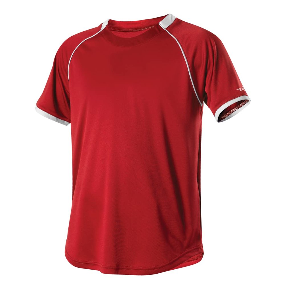 Alleson Athletic 508C1 - Two Color Crewneck Bas - L - RD/WH