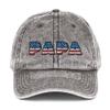 Papa hat, Embroidered American Flag Vintage Cotton Twill Cap, Grandpa hat, papa, Grandpa Gifts Charcoal Grey view 1