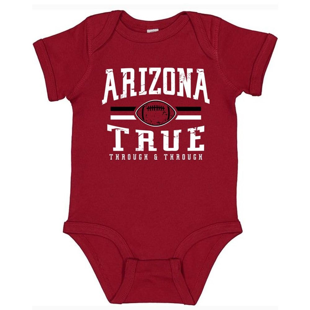 Arizona Retro Team Baby Bodysuit for Football Fans (Cardinal, 12M)