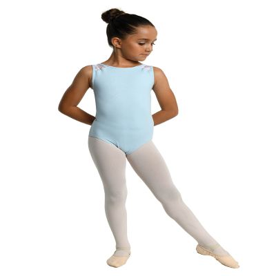 Danz N Motion Girls Clementine Lace Tank Leotard 23108C (Light Blue, 6X-7)