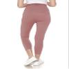 Leggings Depot Women's Maternity Leggings Over The Belly Pregnancy Casual Yoga Tights (Capri, Mauve, X-Large) view 3