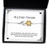 Funny Fiancee Gifts, Your Intelligence, wit, and Charm are Truly Captivating. I am Constantly, Fiancee Sunflower Bracelet from, Engagement Gifts, Wedding Gifts, Bridal Party Gifts, Groomsmen Gifts, view 1