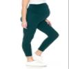 Leggings Depot Women's Maternity Leggings Over The Belly Pregnancy Casual Yoga Tights (Capri, Forest Teal, Small) view 1