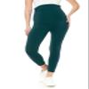 Leggings Depot Women's Maternity Leggings Over The Belly Pregnancy Casual Yoga Tights (Capri, Forest Teal, Small) view 2
