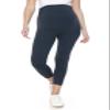 Leggings Depot Women's Maternity Leggings Over The Belly Pregnancy Casual Yoga Tights (Capri, Charcoal, 1X) view 2
