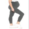 Leggings Depot Women's Maternity Leggings Over The Belly Pregnancy Casual Yoga Tights (Capri, Heather Charcoal, Medium) view 1
