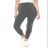 Leggings Depot Women's Maternity Leggings Over The Belly Pregnancy Casual Yoga Tights (Capri, Heather Charcoal, Medium) view 2