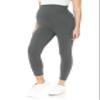 Leggings Depot Women's Maternity Leggings Over The Belly Pregnancy Casual Yoga Tights (Capri, Heather Charcoal, Medium) view 4