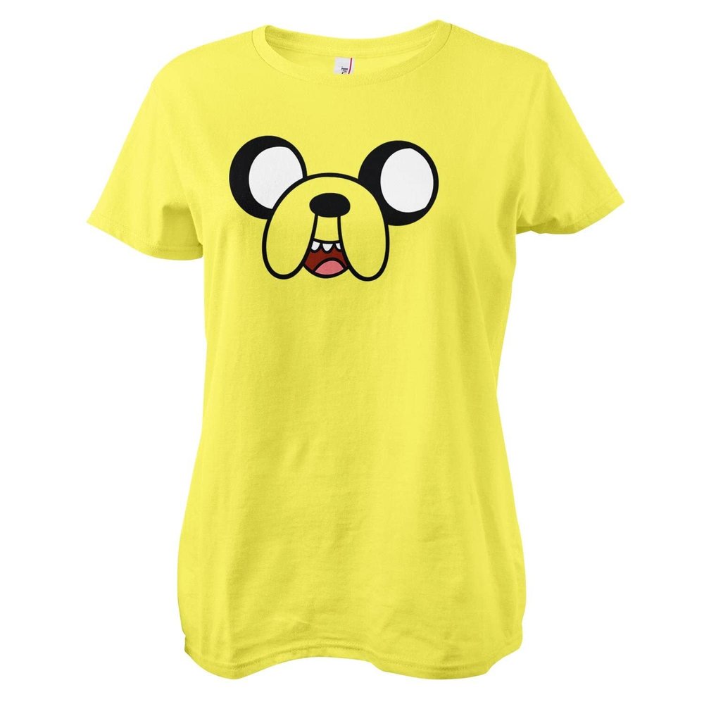 Adventure Time Officially Licensed Jake The Dog Women T-Shirt (Yellow), Large