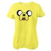 Adventure Time Officially Licensed Jake The Dog Women T-Shirt (Yellow), Large view 1