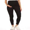 Leggings Depot Women's Maternity Leggings Over The Belly Pregnancy Casual Yoga Tights (Capri, Heather Grey, Small) view 2