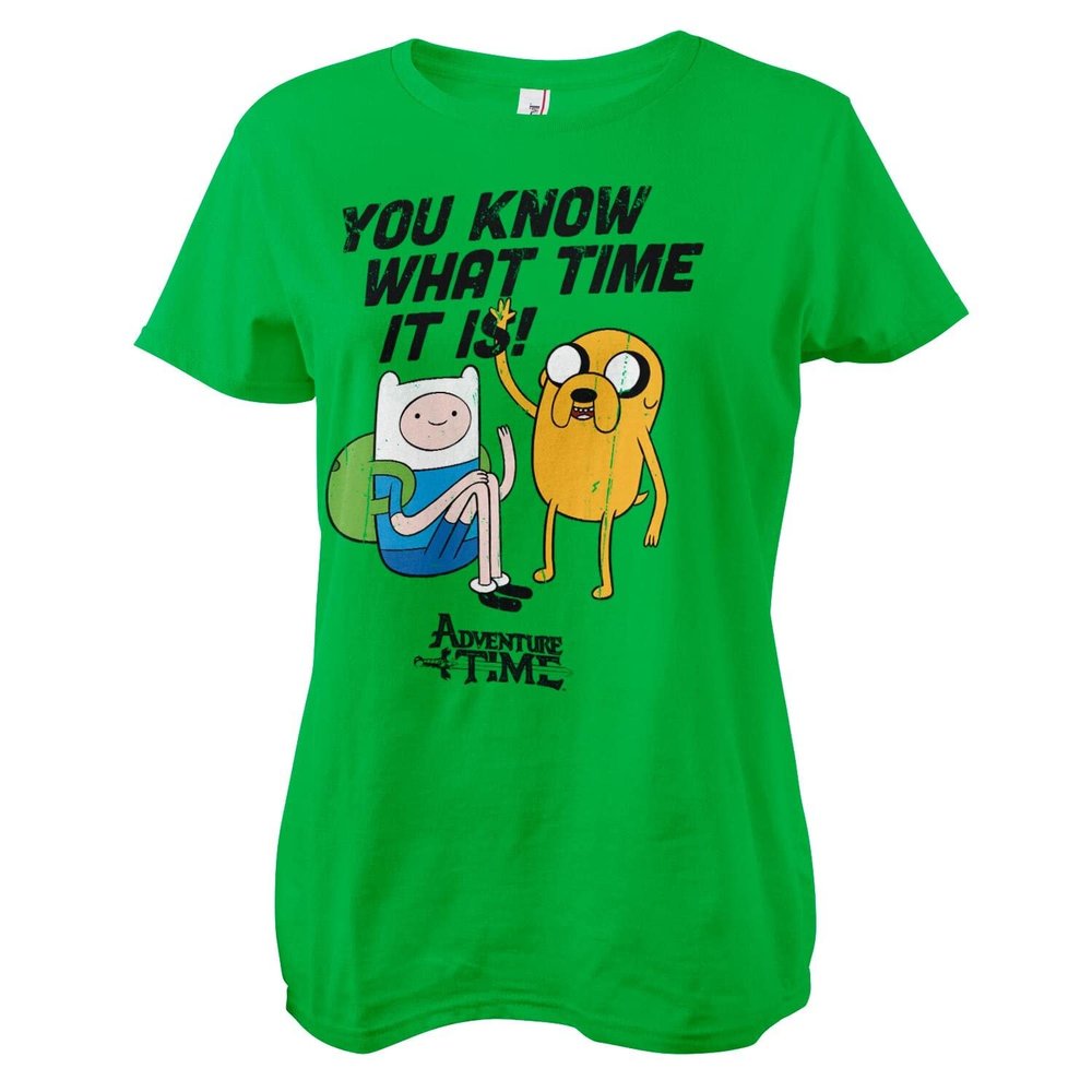 Adventure Time Officially Licensed It's Women T-Shirt (Green), Medium