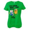 Adventure Time Officially Licensed It's Women T-Shirt (Green), Medium view 1